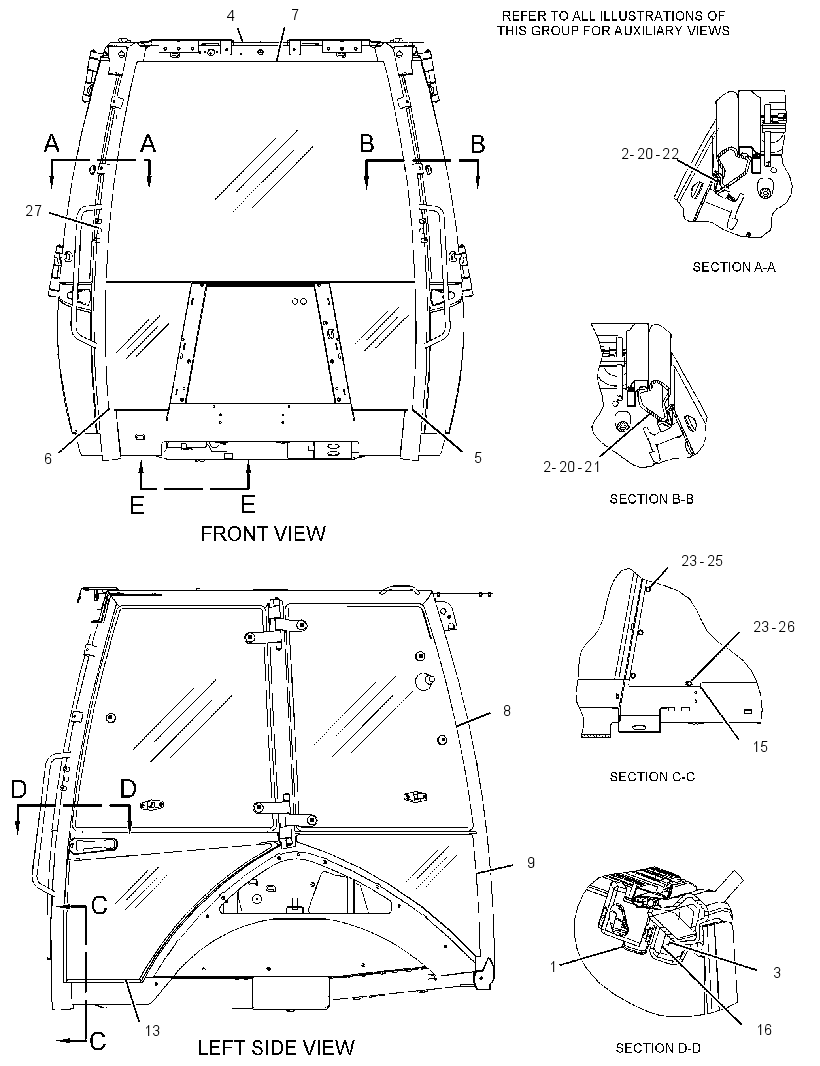 Кабина закрытая с ROPS 2061889 CAT