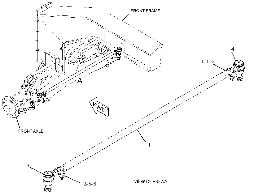 Тяга рулевая 2641163 CAT