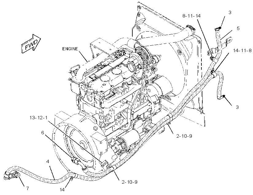 LINES GP-TRANSMISSION COOLER 2143751 CAT