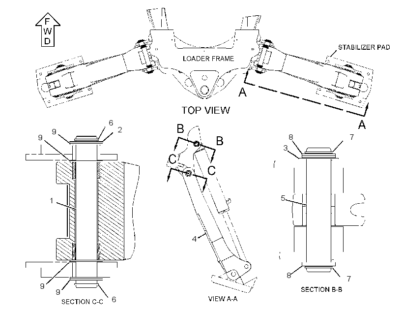 STABILIZER GP-BACKHOE 2665834 CAT