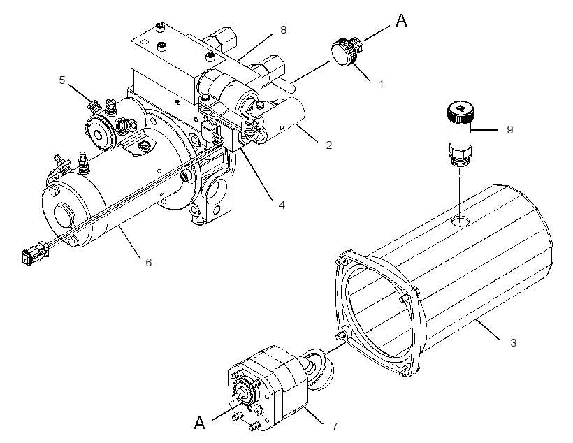 PUMP & MOTOR GP-HOOD TILT 2355335 CAT