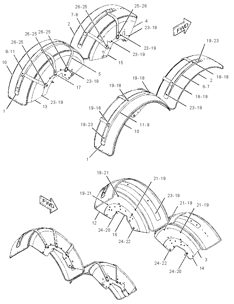 FENDER & SUPPORT GP 2422452 CAT