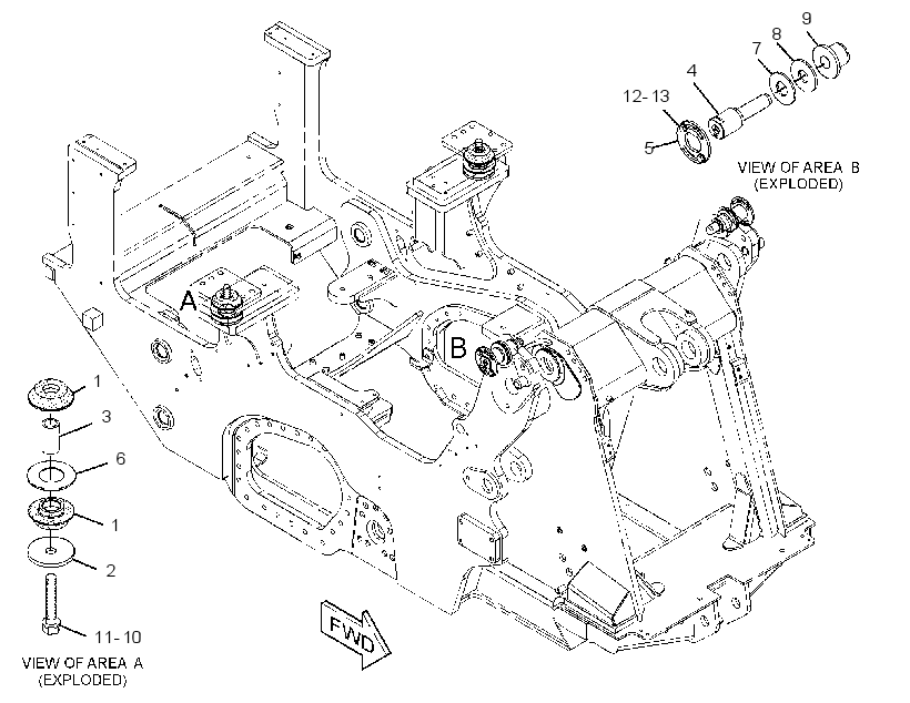 Крепление ROPS 2511929 CAT