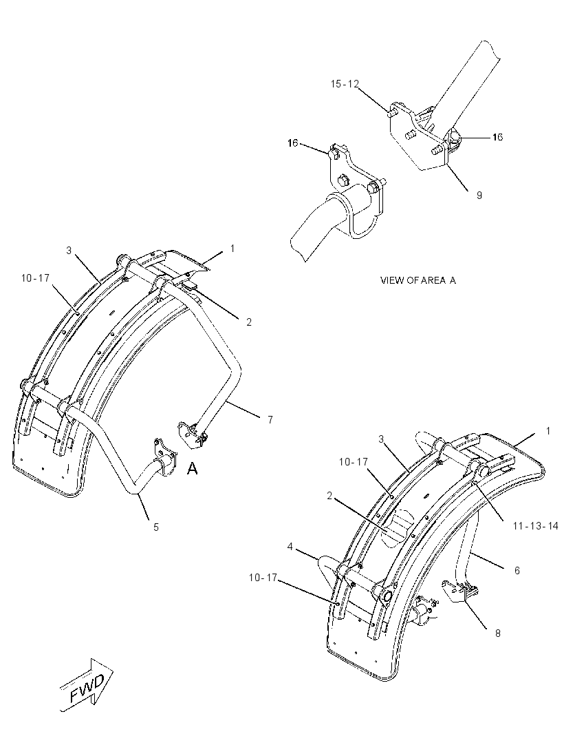 FENDER & SUPPORT GP 2315052 CAT