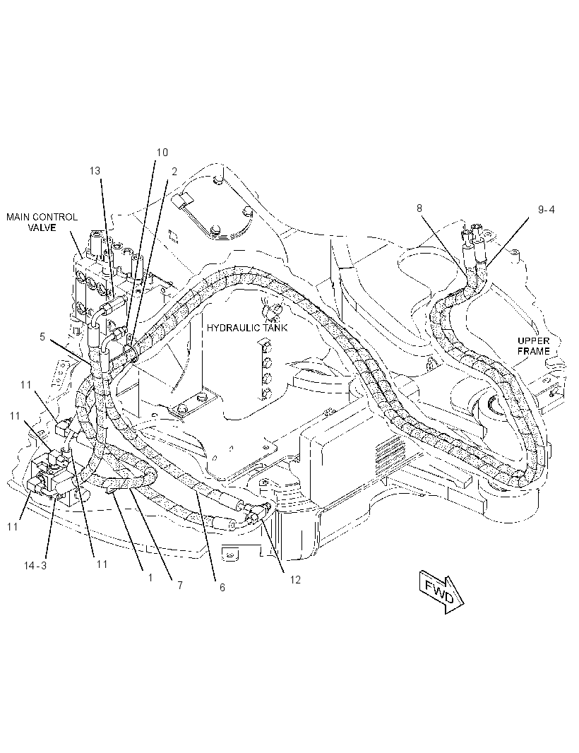 LINES GP-SWING CYLINDER 2928307 CAT