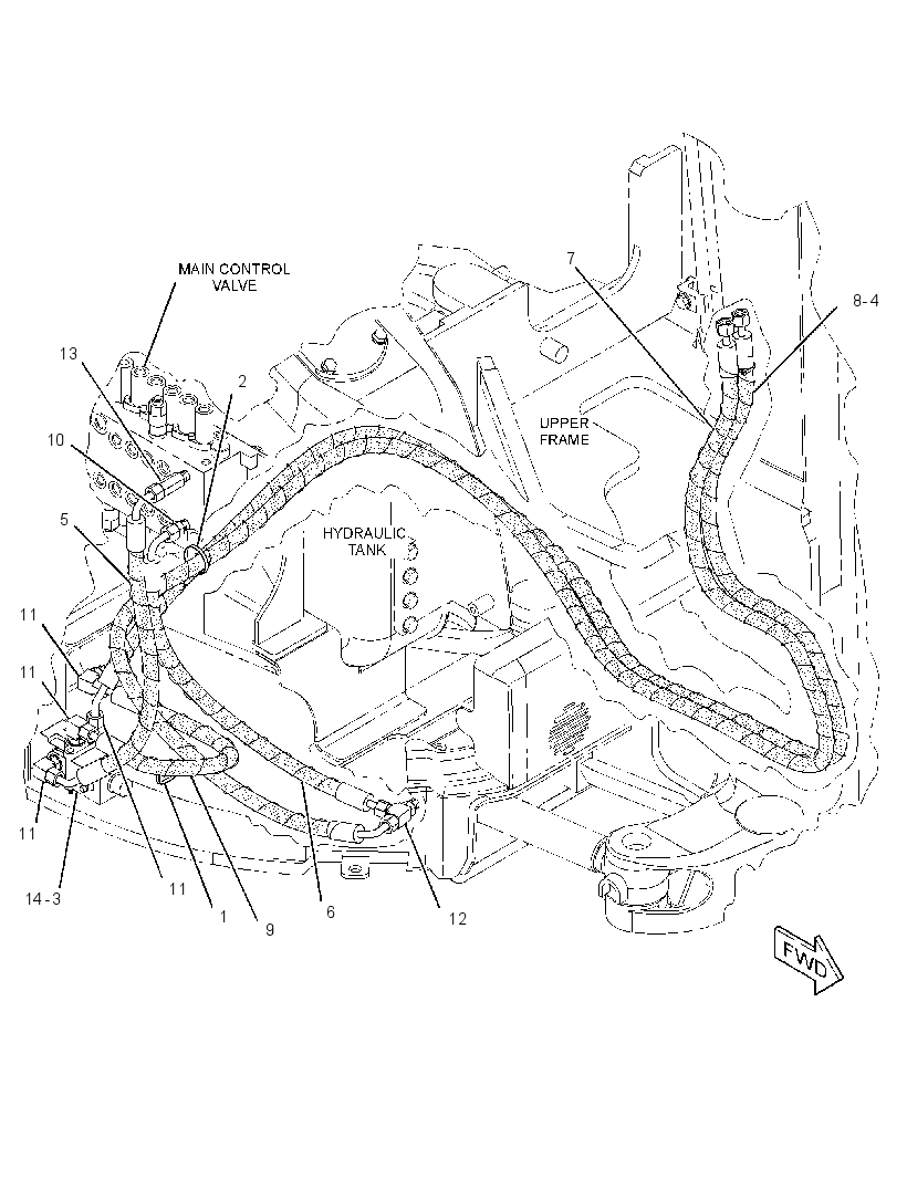 LINES GP-SWING CYLINDER 2928306 CAT