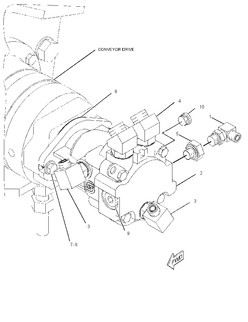 MOTOR & MTG GP-CONVEYOR 2309596 CAT