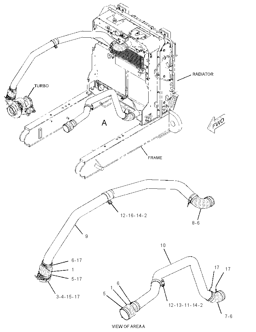LINES GP-AFTERCOOLER AIR 2312137 CAT