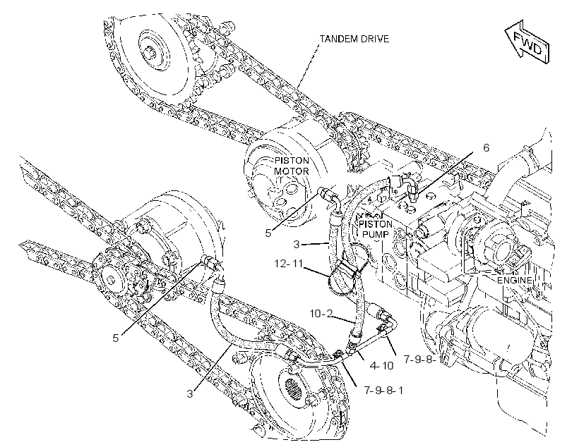 LINES GP-PARKING BRAKE 2582607 CAT