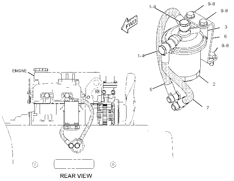 FILTER & MTG GP-ENGINE OIL 2702015 CAT