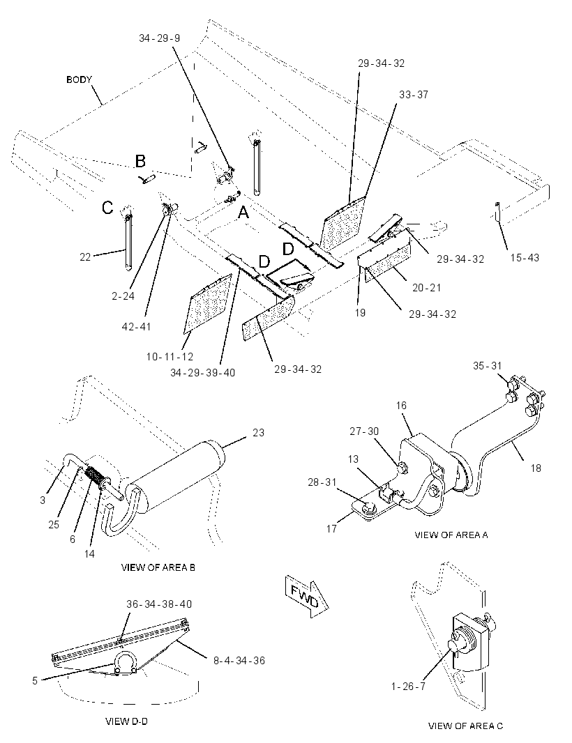 MOUNTING GP-TRUCK BODY 2993569 CAT