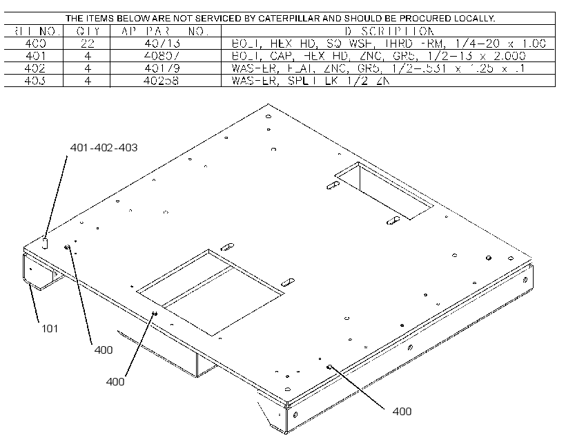 BASE AS 2906621 CAT