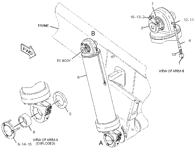 CYLINDER & MTG GP-HOIST 3000687 CAT