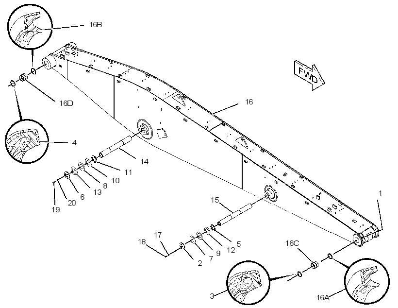 BOOM GP-MATERIAL HANDLING 2963189 CAT