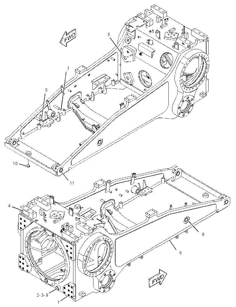 Корпус с рамой 2800942 CAT