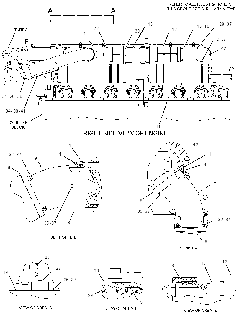 Трубопроводы воздушные 2400746 CAT
