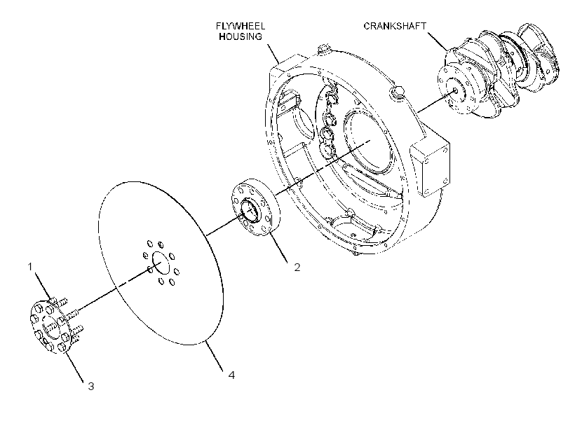 ADAPTER GP-ENGINE TO XMSN 1643363 CAT