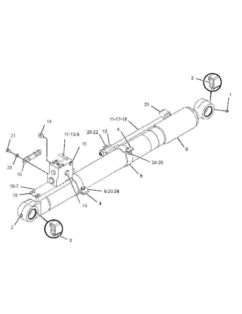 CYLINDER & LINES GP-CAB RISER 3028249 CAT