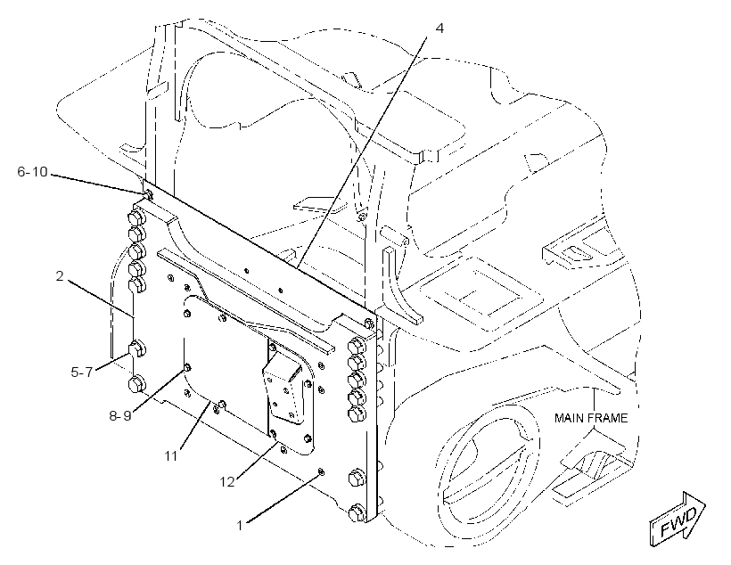 MOUNTING GP-WINCH 2447517 CAT