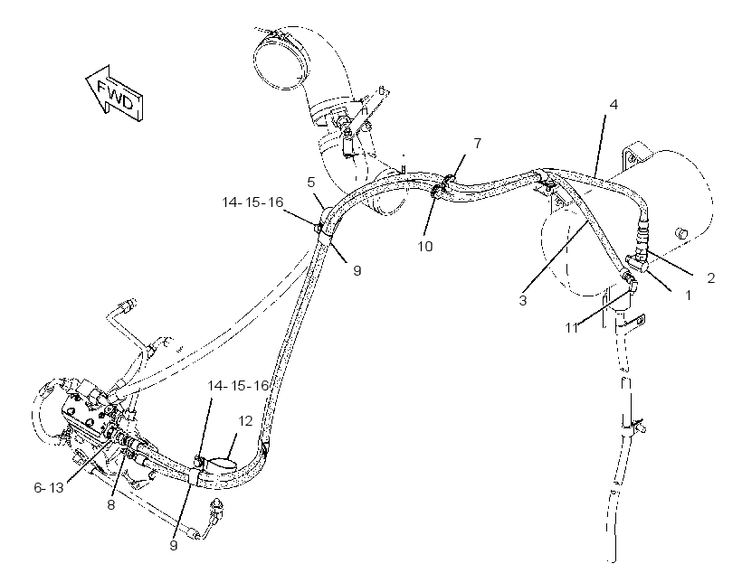 LINES GP-AIR TANK 2501176 CAT