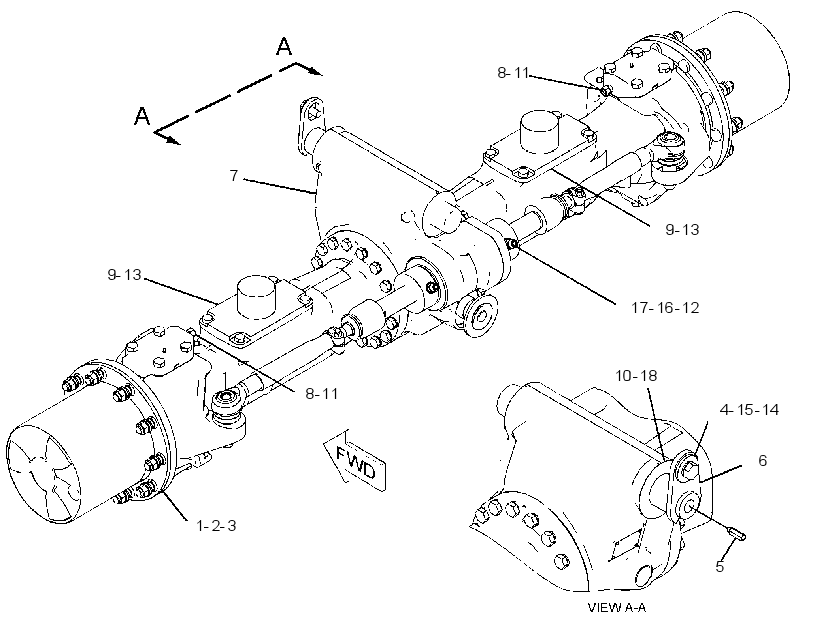 AXLE AR-FRONT 2417439 CAT