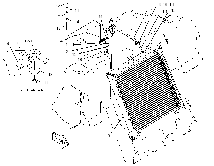 COOLER & MTG GP-HYDRAULIC OIL 2555988 CAT