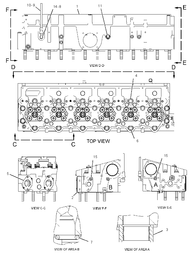 Головка блока цилиндров 2353178 CAT
