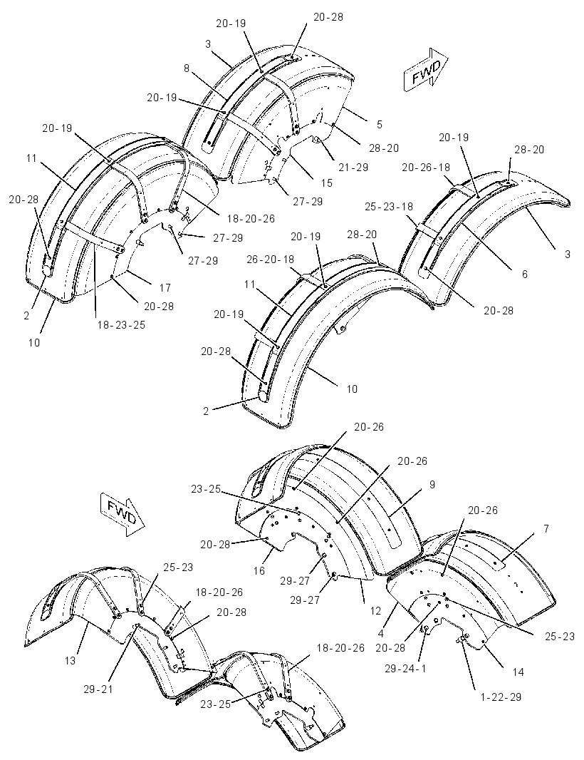 FENDER & SUPPORT GP 2466027 CAT