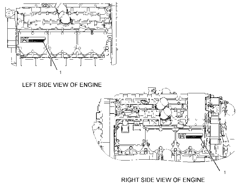 PLATE GP-ENGINE IDENTIFICATION 2669848 CAT