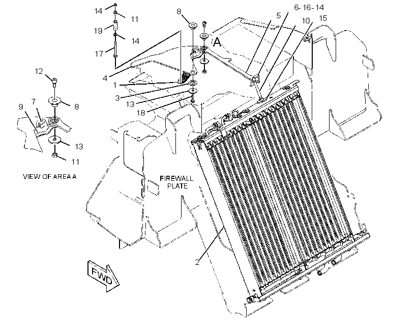 MOUNTING GP-COOLER & CONDENSER 2800527 CAT