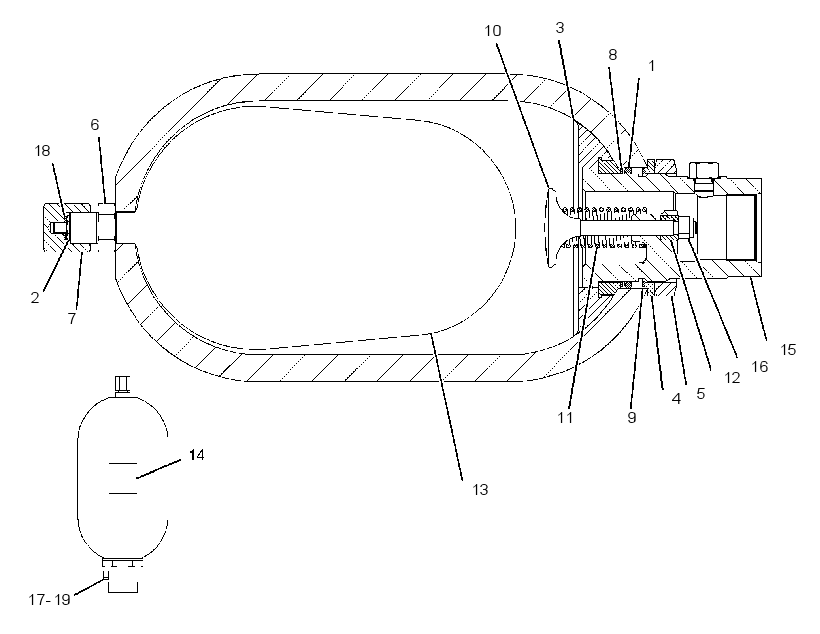 ACCUMULATOR GP-STEERING 2050226 CAT