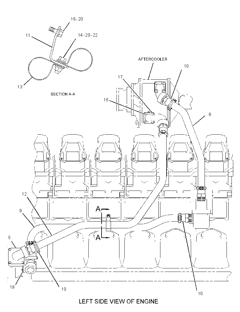 LINES GP-AUXILIARY FRESH WATER 3023933 CAT