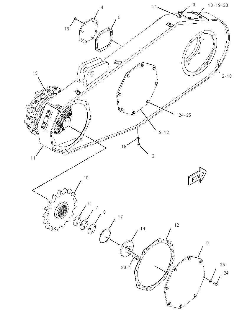 CASE & COVER GP-CHAIN DRIVE 2331727 CAT