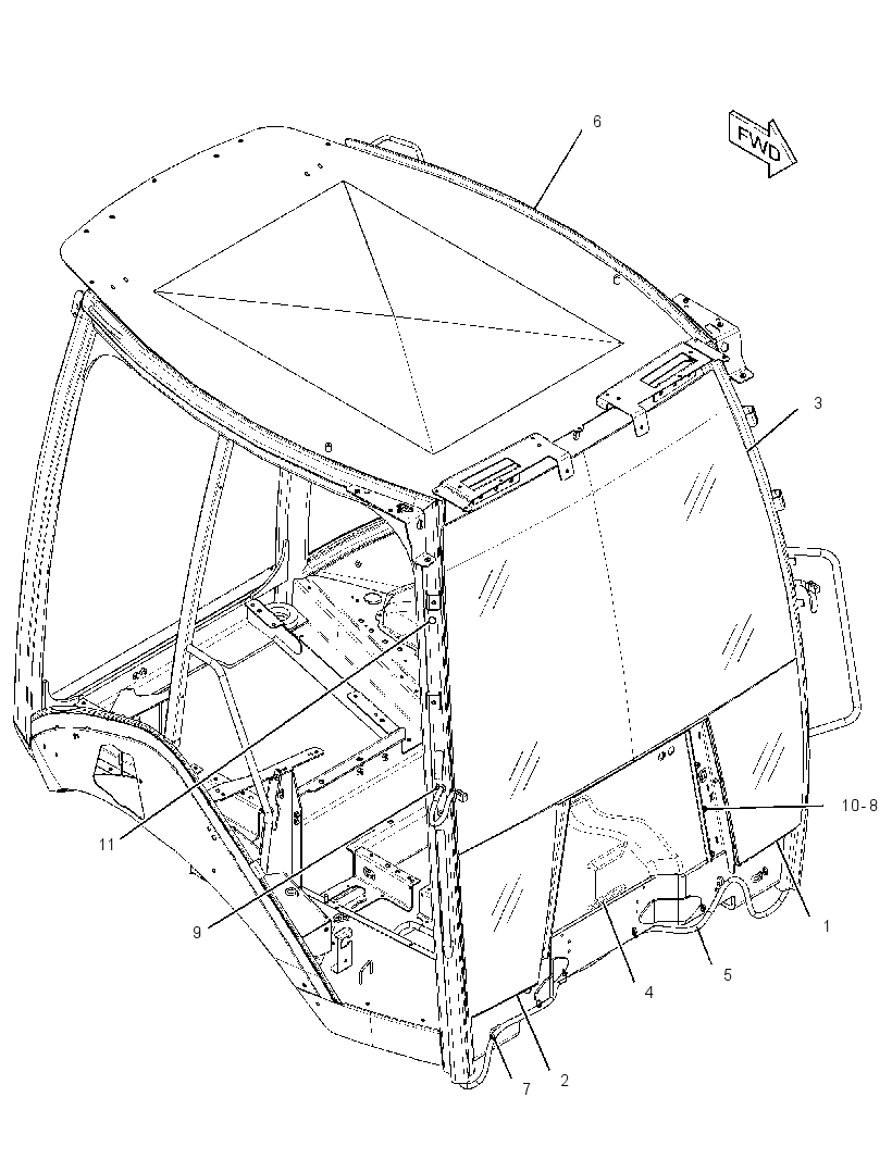 CANOPY GP-OPEN ROPS 2910491 CAT