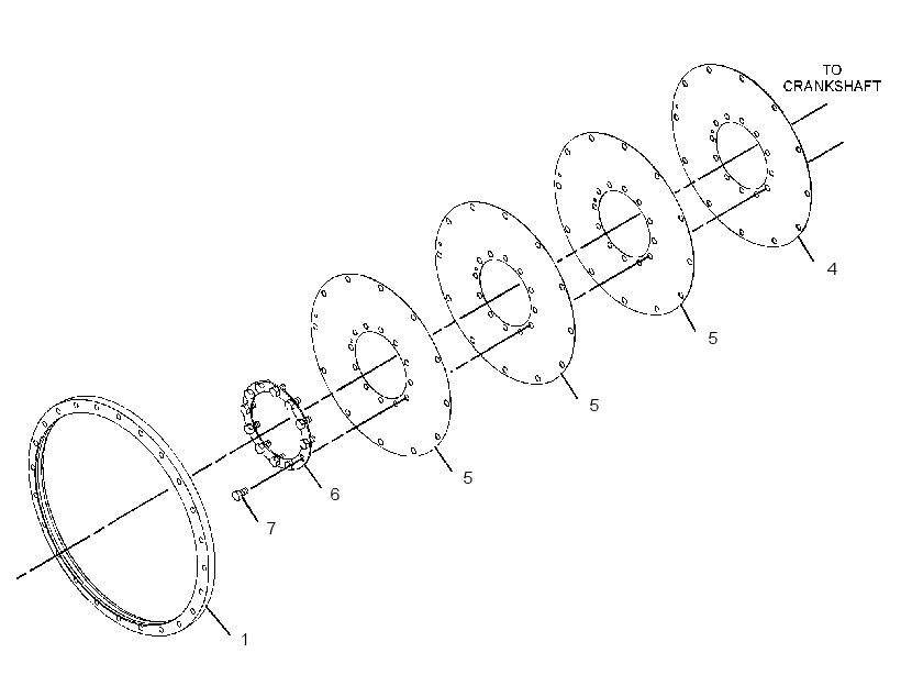 ADAPTER GP-ENGINE TO XMSN 1072781 CAT
