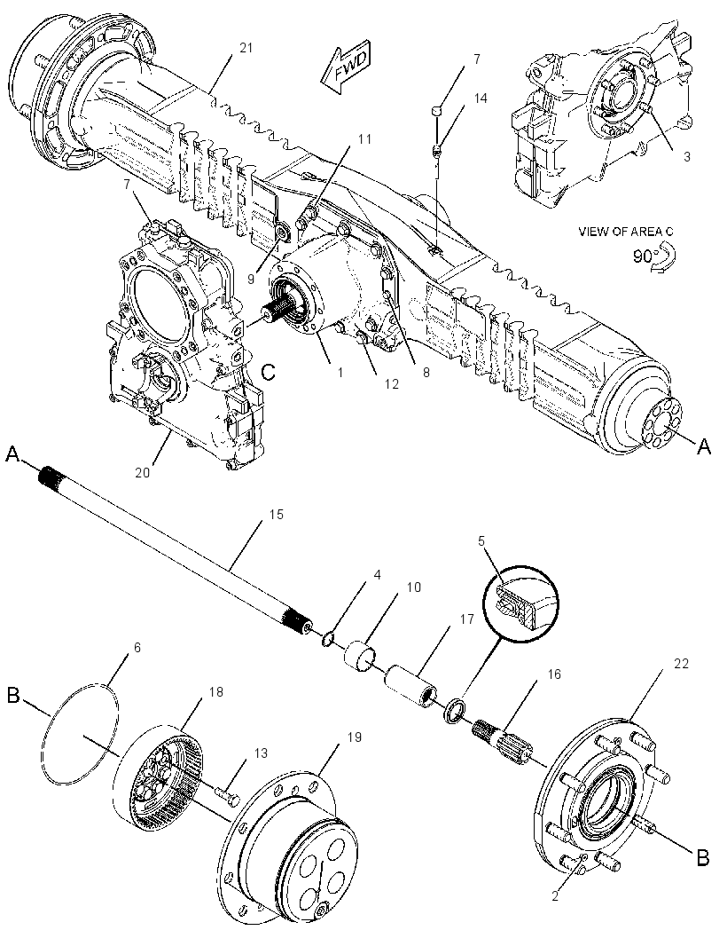 AXLE & TRANSFER DRIVE GP-REAR 2628654 CAT