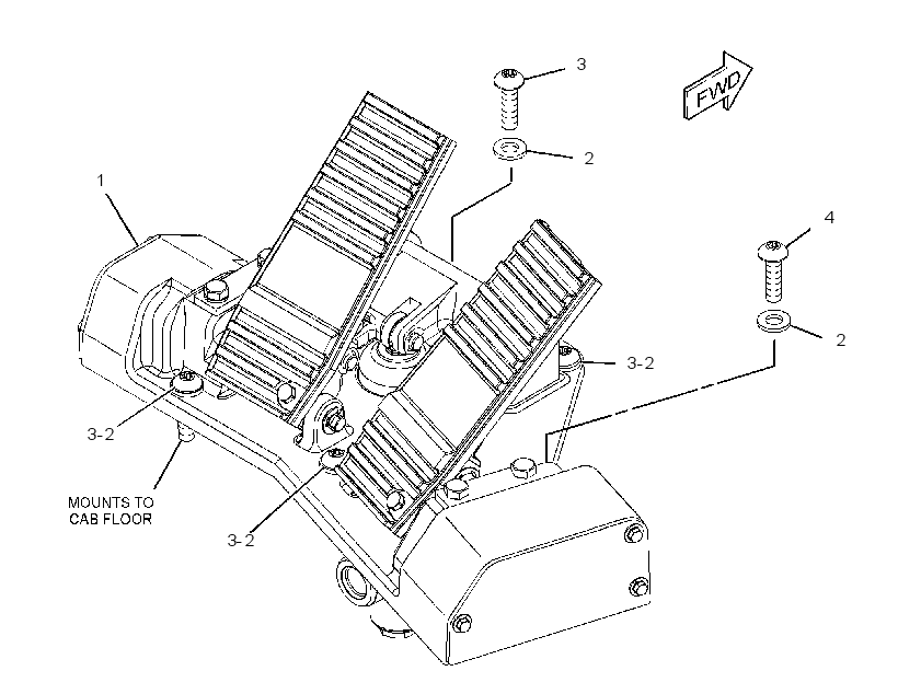 MOUNTING GP-PEDAL 3082084 CAT