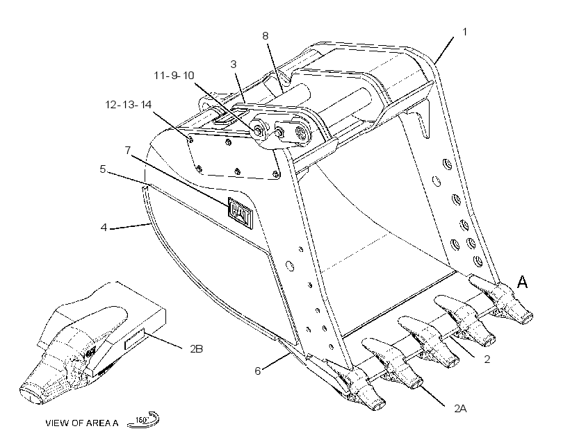 BUCKET GP-HEAVY DUTY ROCK 2653081 CAT