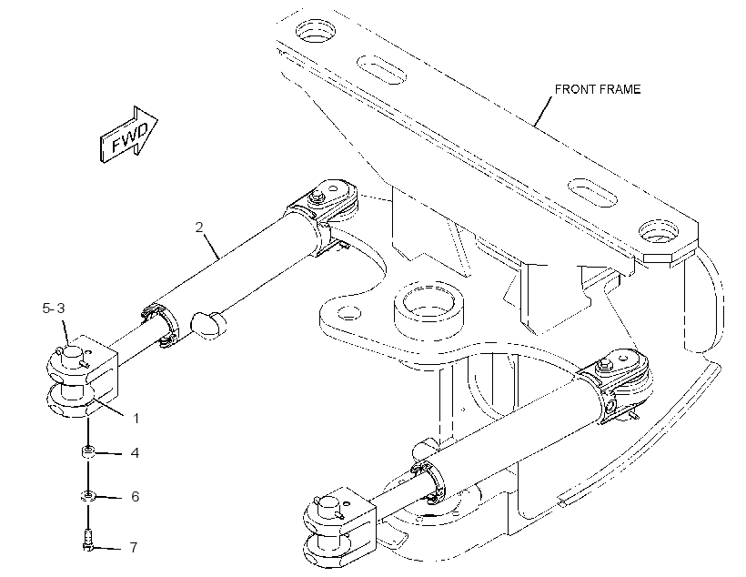 CYLINDER & MTG GP-ARTICULATION 2466104 CAT