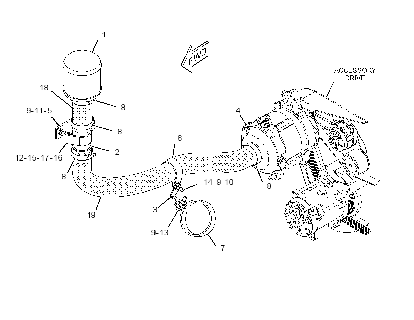 LINES GP-ALTERNATOR AIR 3098579 CAT