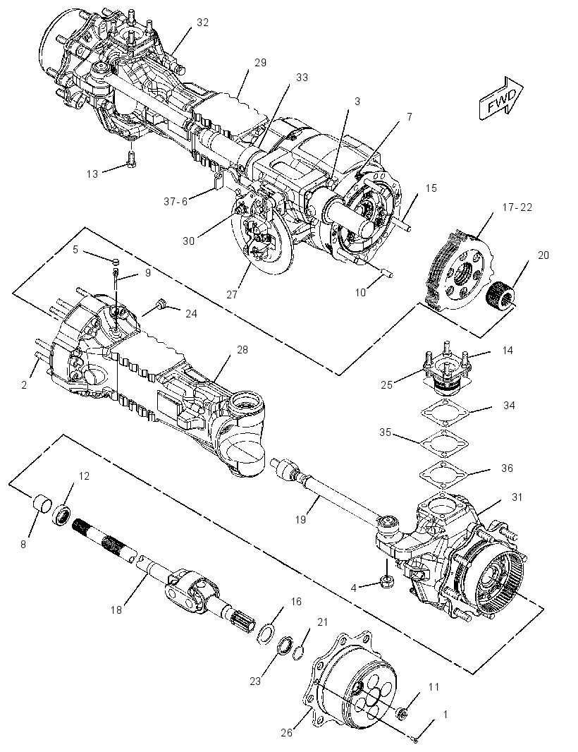 AXLE GP-DRIVE & STEERING 2081016 CAT