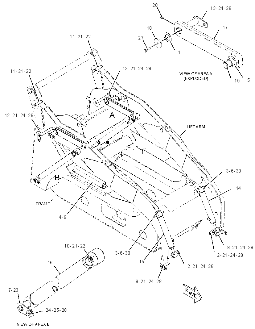 CYLINDER & MTG GP-LIFT ARM 2186899 CAT