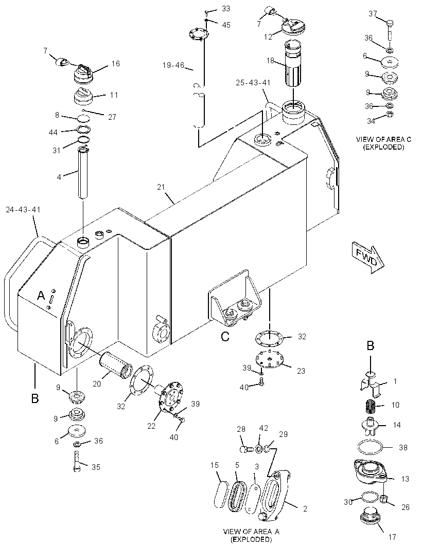 TANK GP-HYDRAULIC & FUEL 2698956 CAT