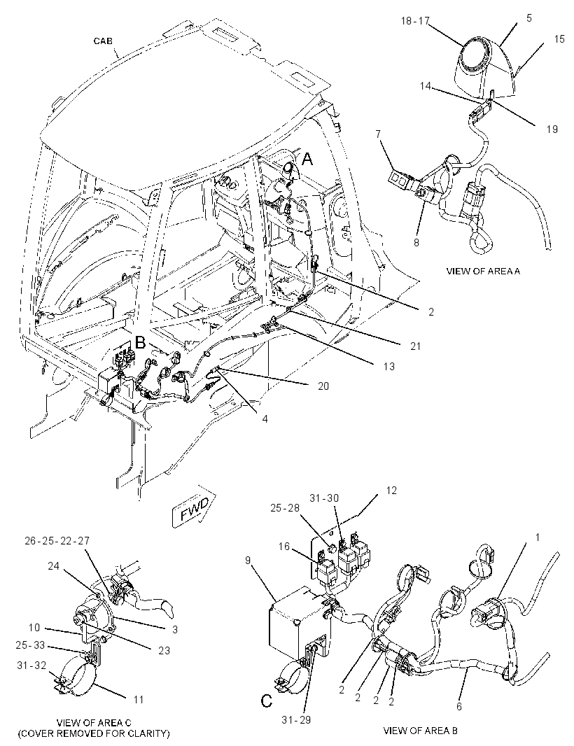 WIRING GP-STEERING 2960378 CAT
