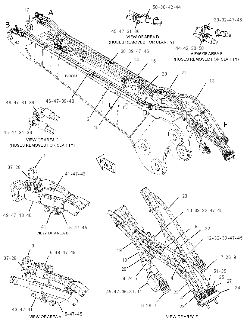 Трубопроводы стрелы 2907577 CAT
