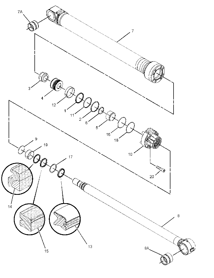 Цилиндр стрелы 2898093 CAT
