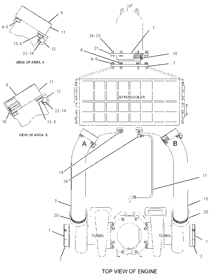 LINES GP-AFTERCOOLER AIR 1228347 CAT
