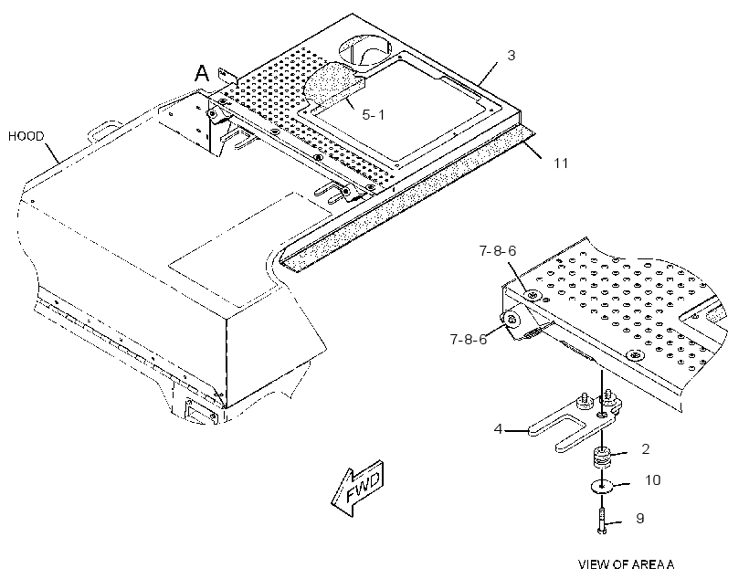 HOOD GP-REAR 3058987 CAT
