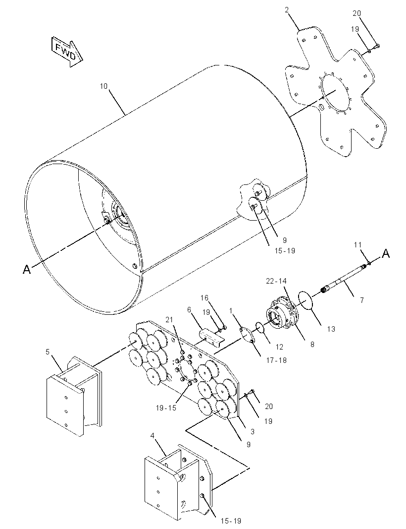 DRUM GP-DRIVE & VIBRATORY 2908650 CAT