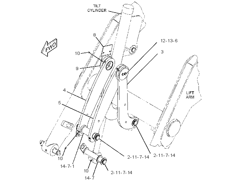 LINKAGE GP-LOADER BUCKET 2972834 CAT